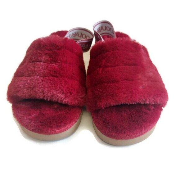 Koolaburra By UGG Fuzz'n II Slide Slipper Womens Size 7 Sandal Rose Red 1116914 - Picture 5 of 8